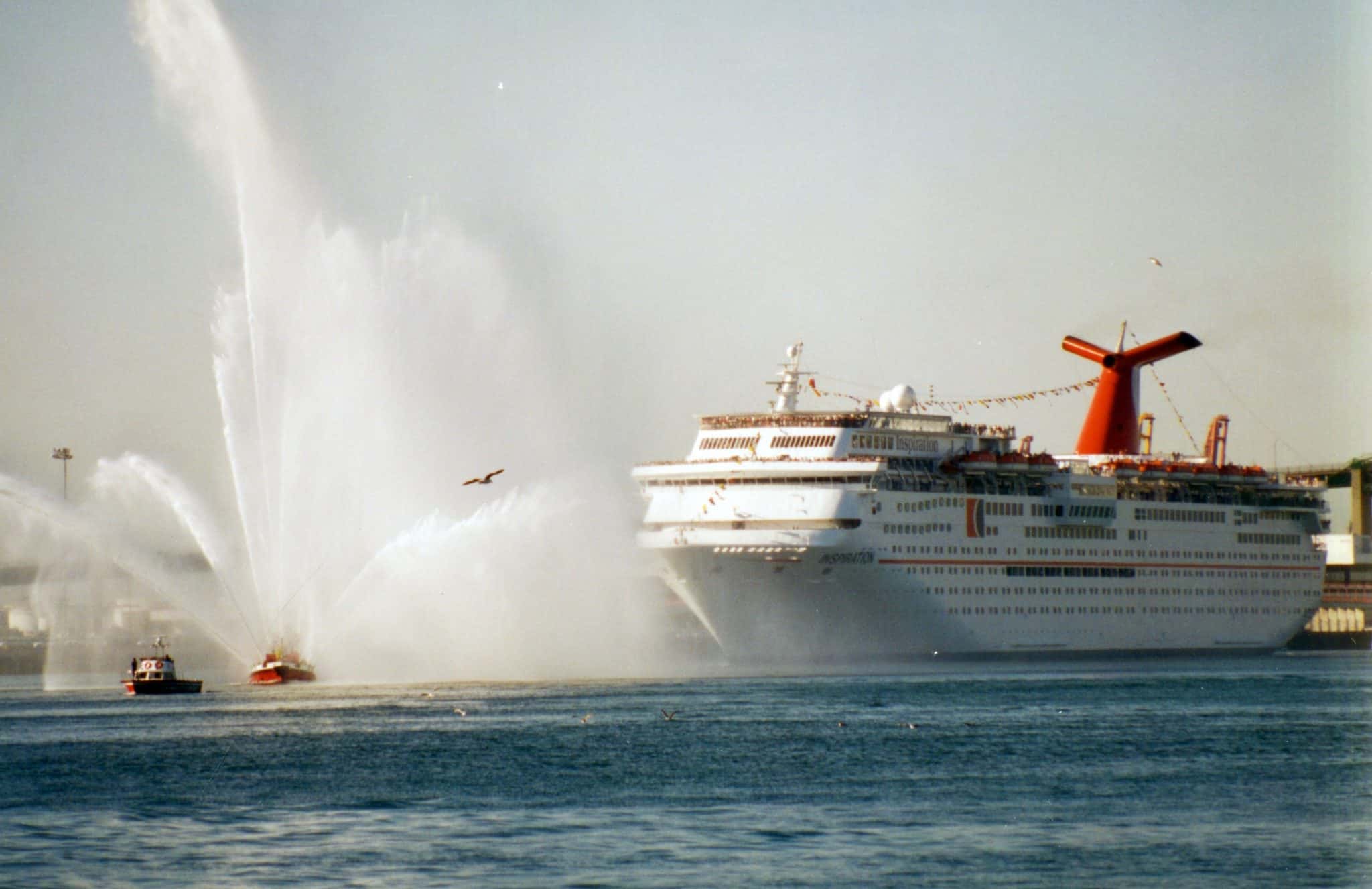 carnival inspiration's maiden departure from los angeles