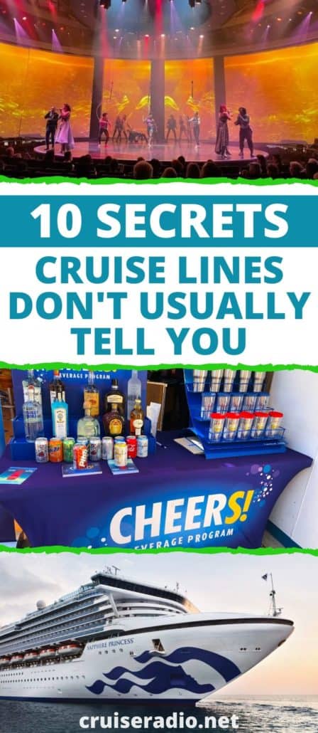 10 secrets cruise lines don't usually tell you