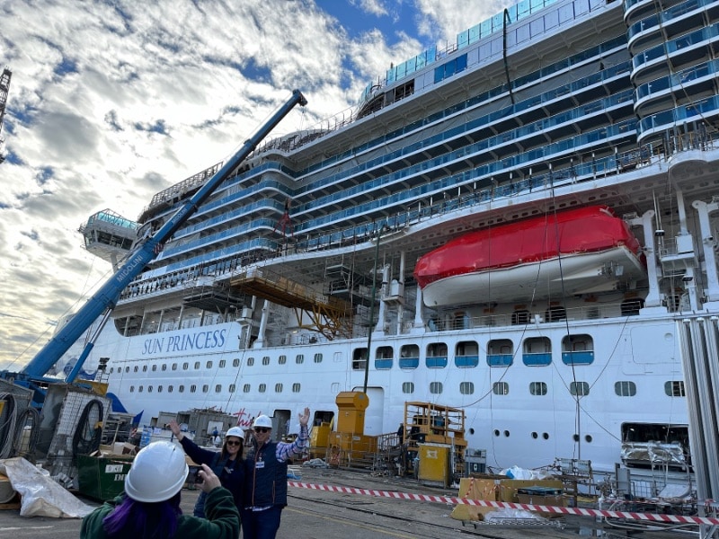 Sun princess construction exterior