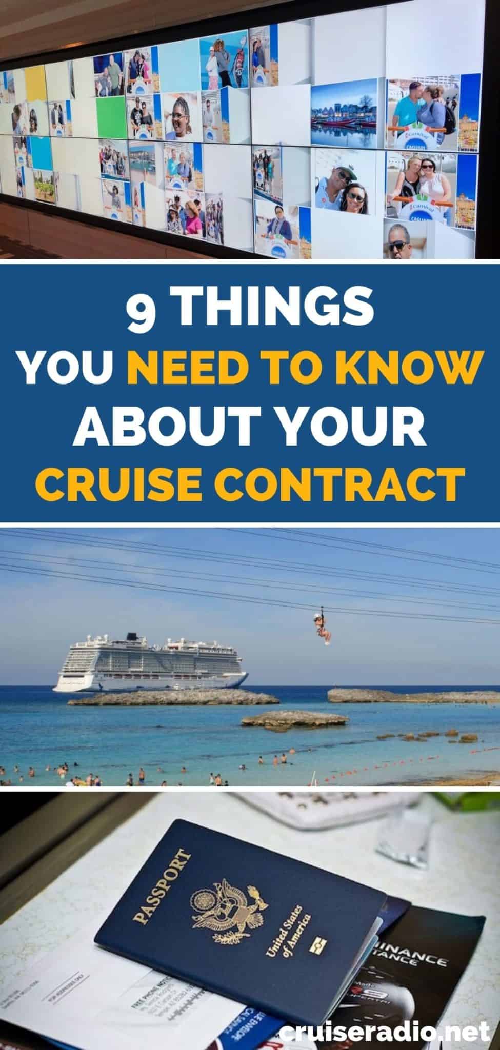 9 things you should know about your cruise contract