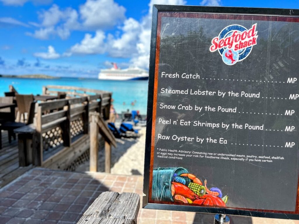 Seafood Shack on Half Moon Cay