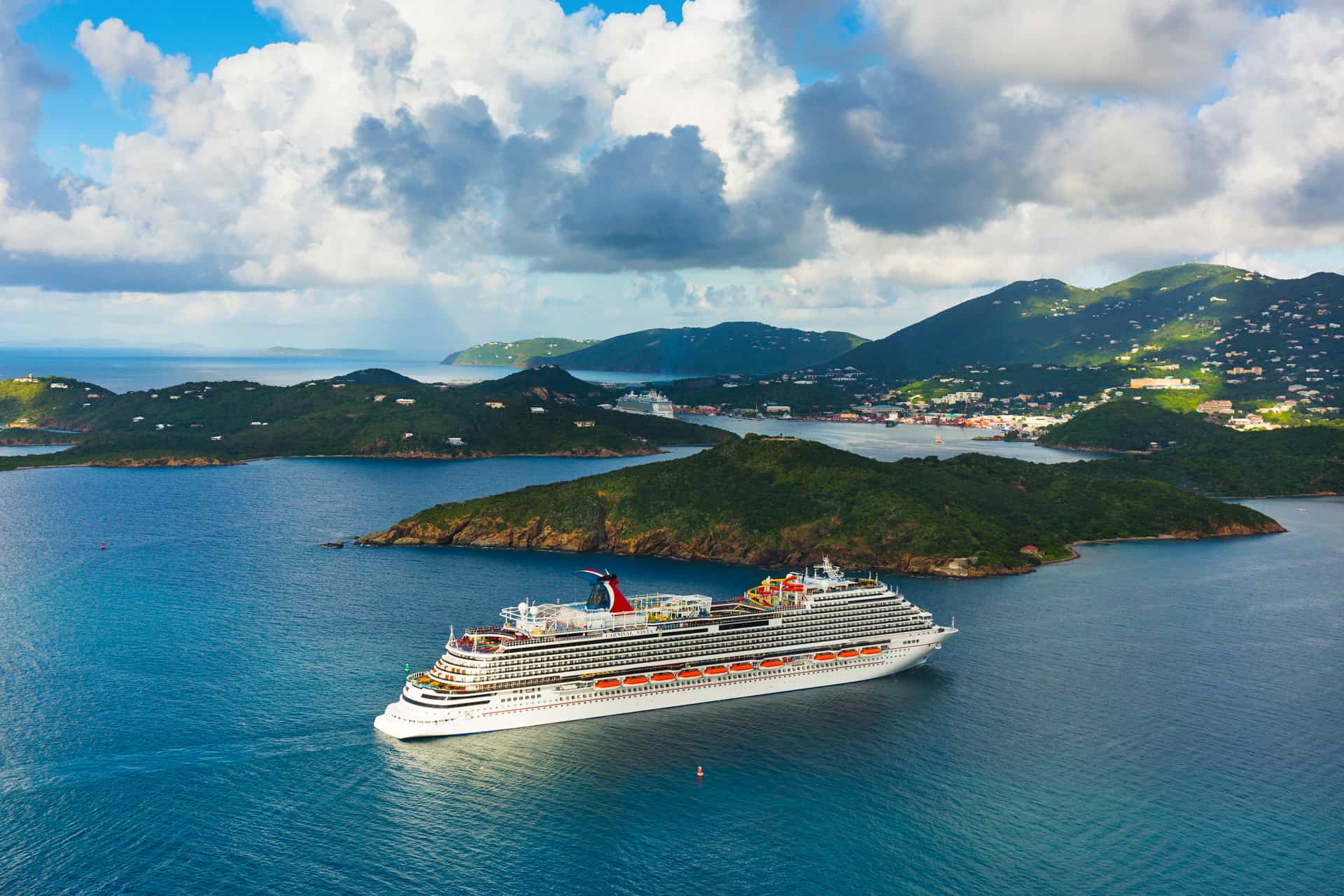 carnival vista caribbean aerial exterior