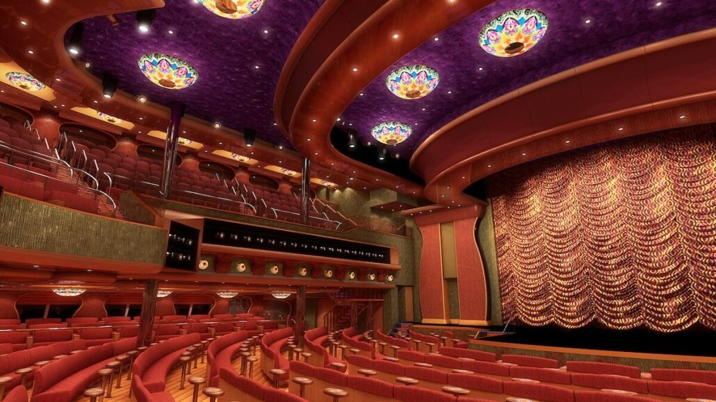 An image of an auditorium on a cruise ship.