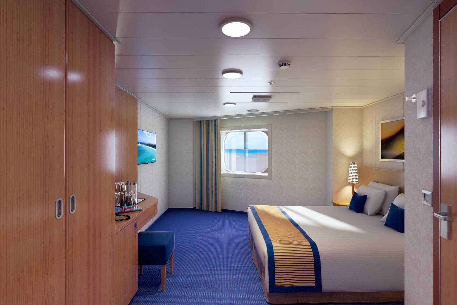 ocean view cabin on Carnival Vista