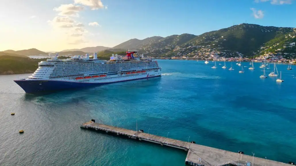 Aerial view of Carnival Celebration in St. Thomas