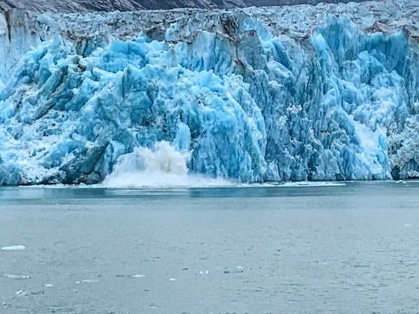 Glacier calving in Alaska