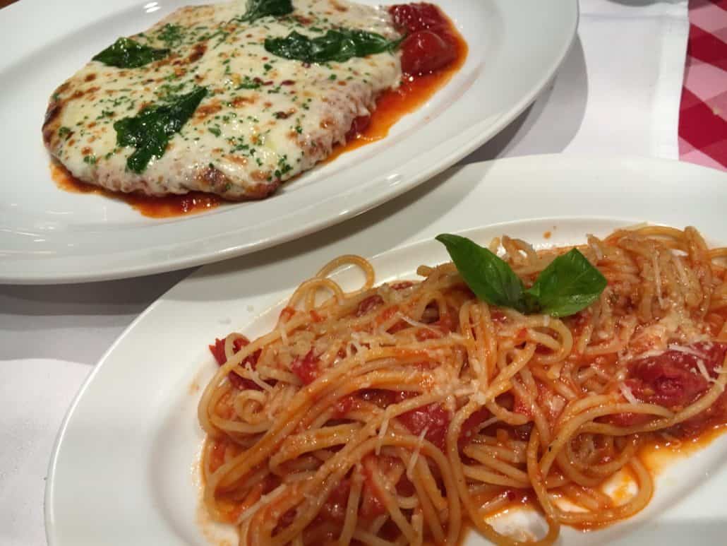 Chicken Parm with pasta cucina del capitano