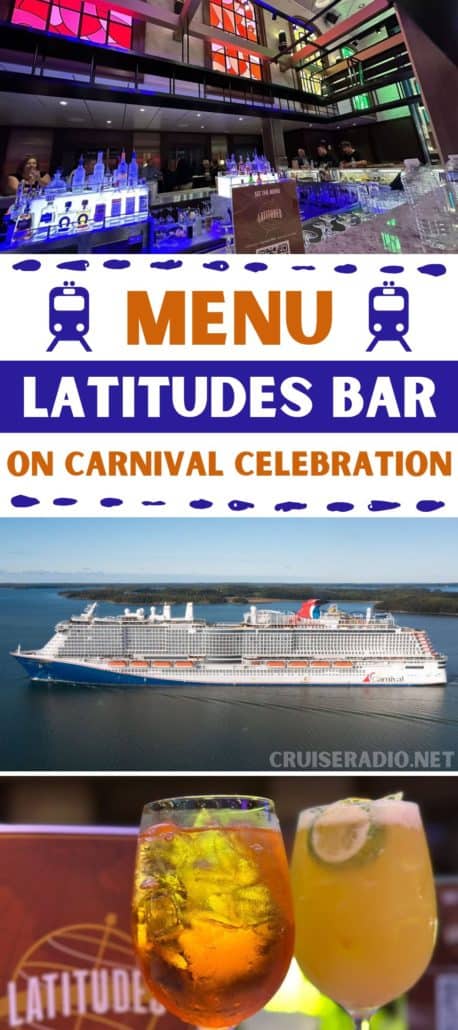 carnival celebration latitudes bar menu