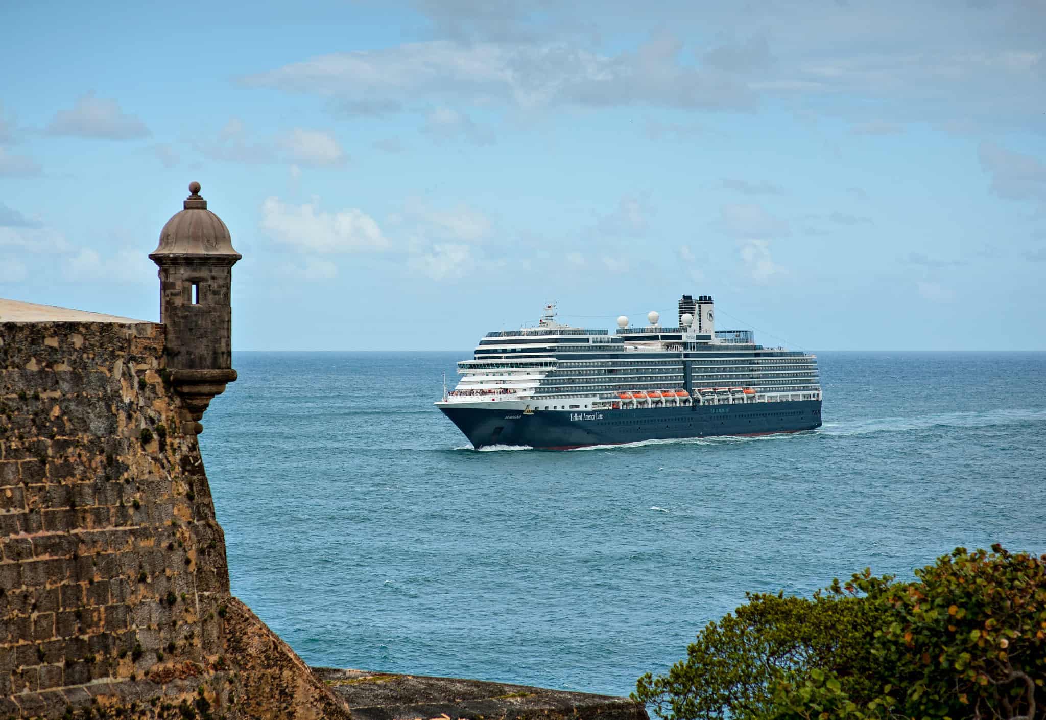 Exterior view of Holland America's Eurodam in San Juan