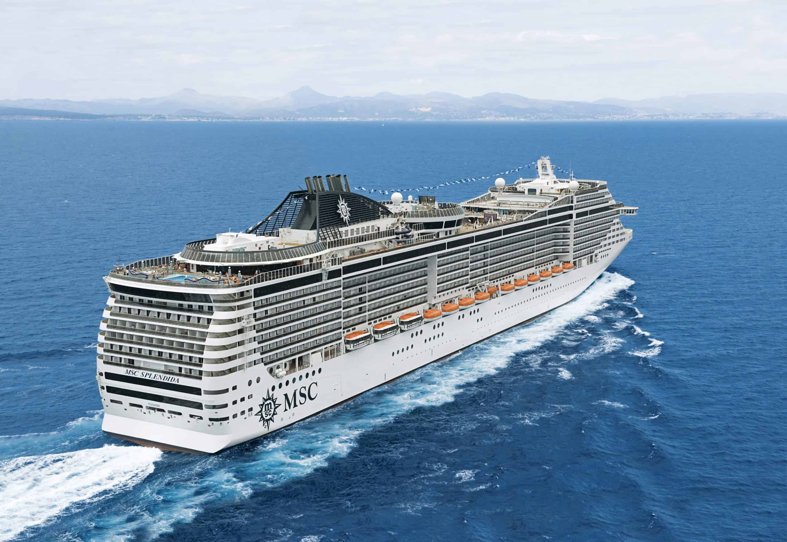 msc splendida aerial exterior