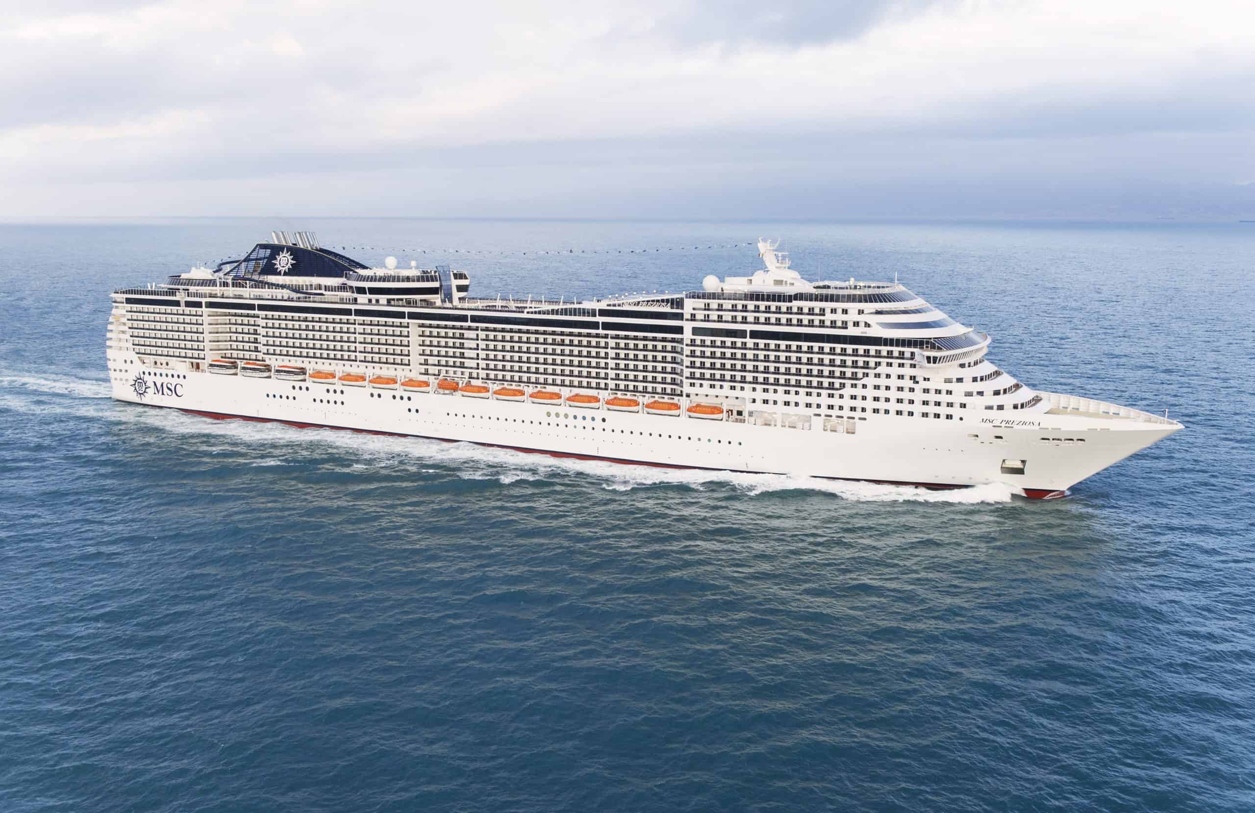 msc preziosa aerial exterior