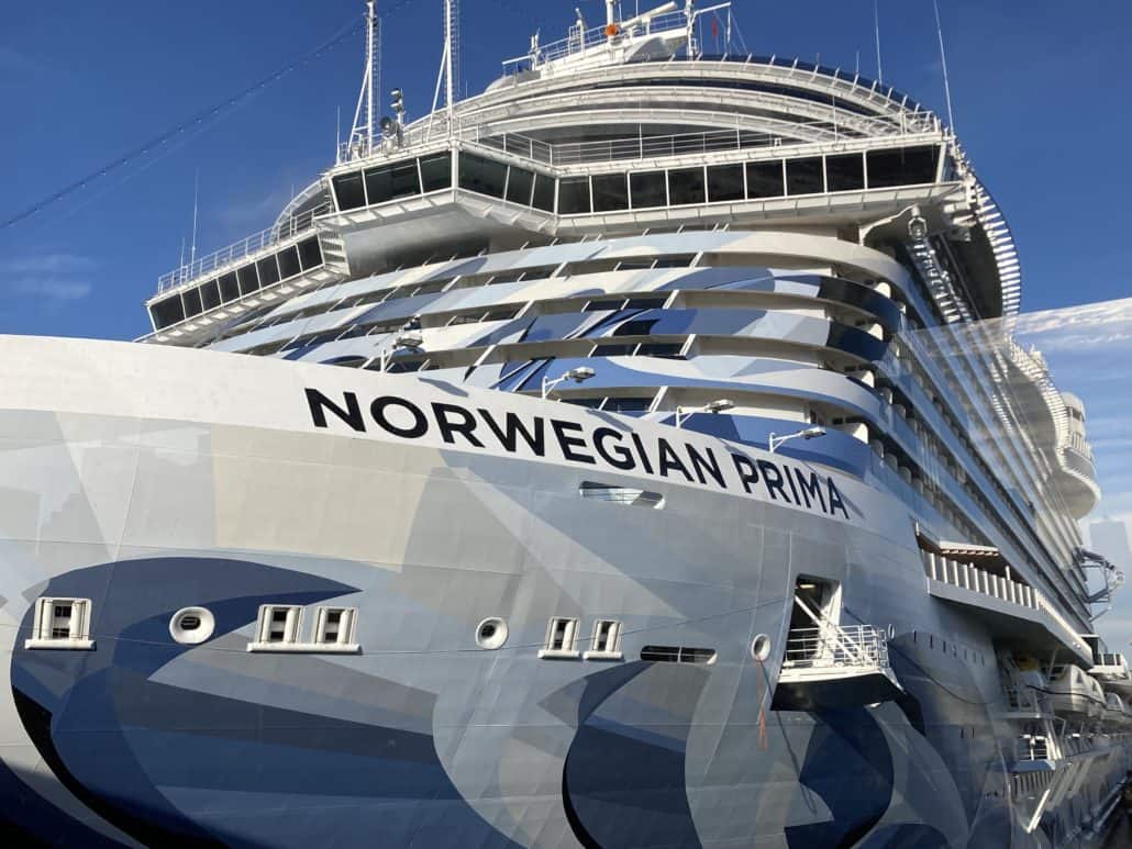 Exterior view of Norwegian Prima