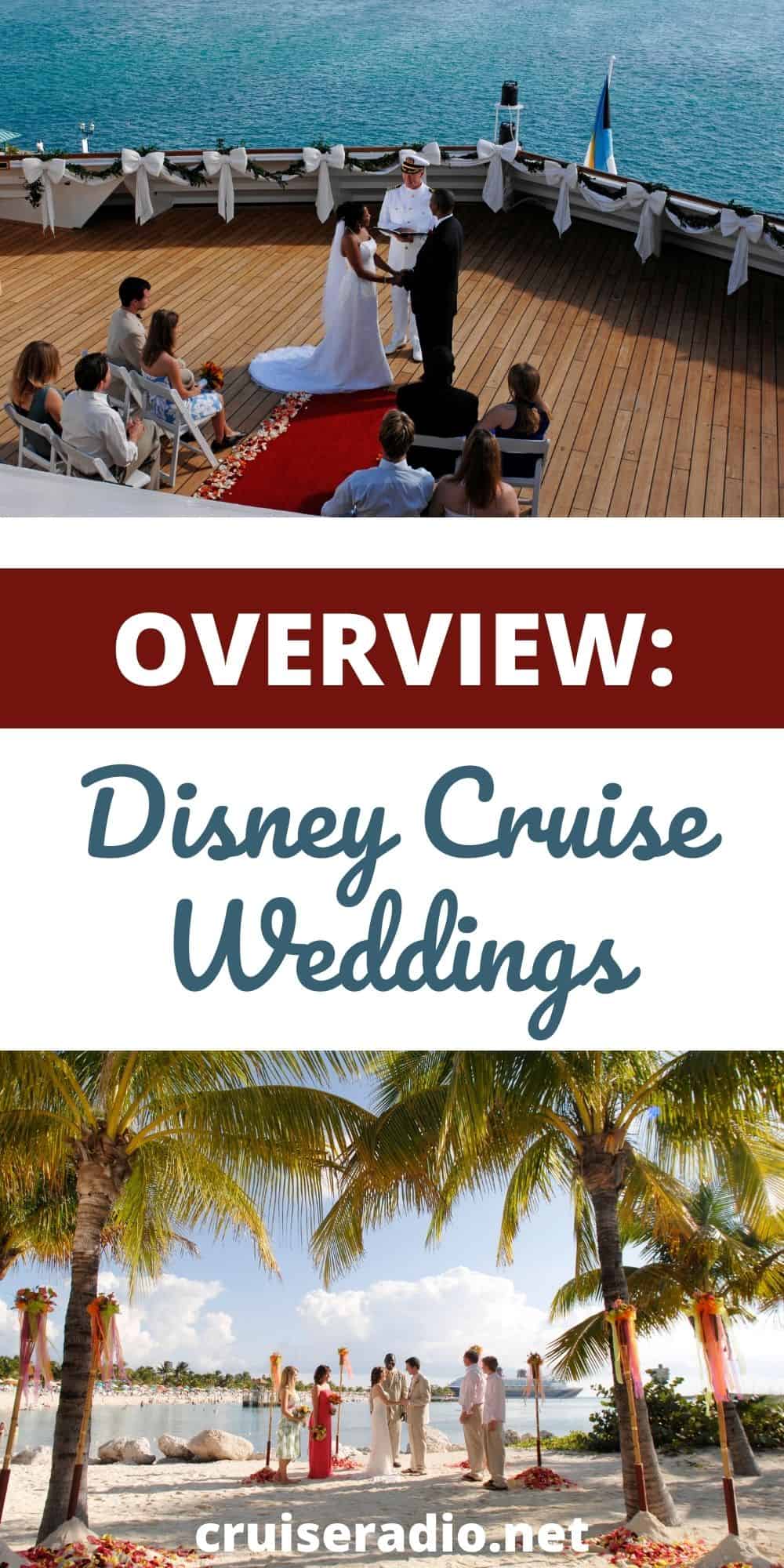 overview of disney cruise line weddings