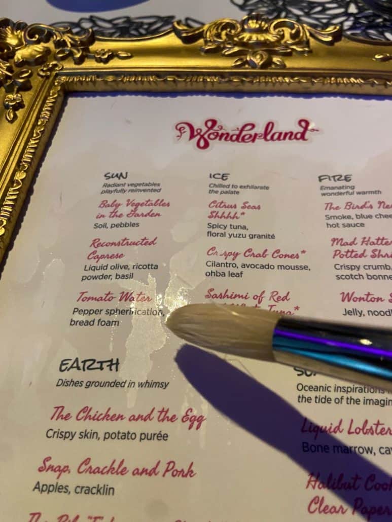 wonderland menu quantum of the seas