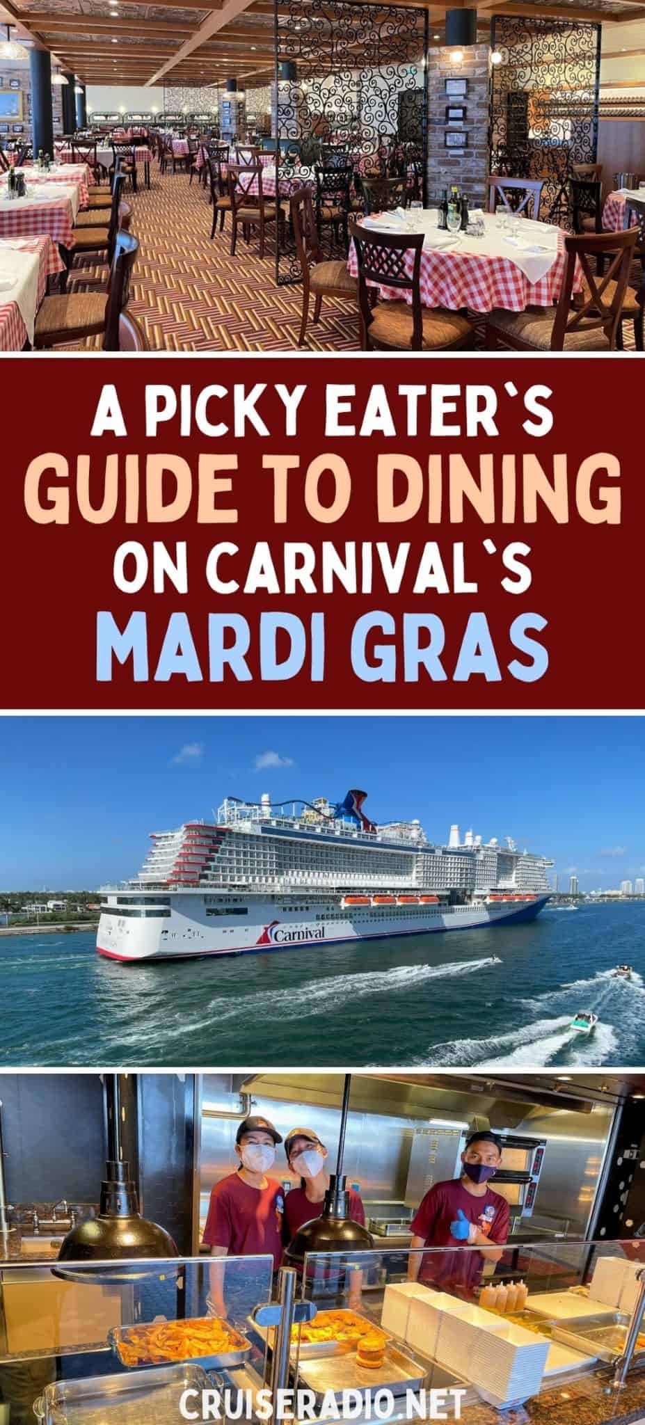 picky eater's guide to dining on carnival cruise line mardi gras