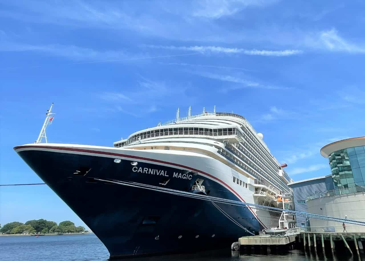 using a travel agent Carnival Magic in Norfolk