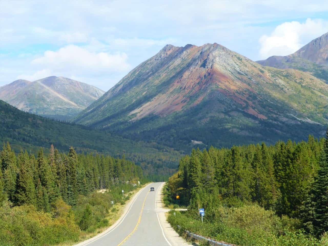 mountains road trip car