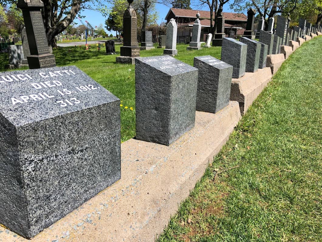 Graveyard of passengers from Titanic