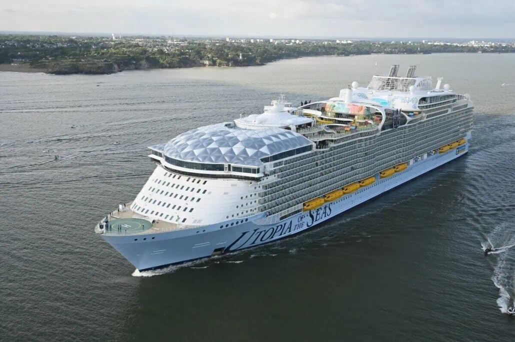 A large cruise ship named 