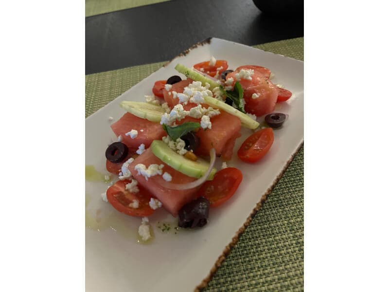 watermelon salad from Rooftop Garden Dinner