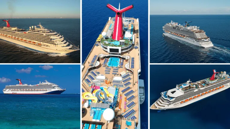 Carnival Cruise ships by age