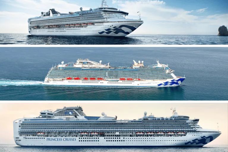 Princess Cruises ship compared by age