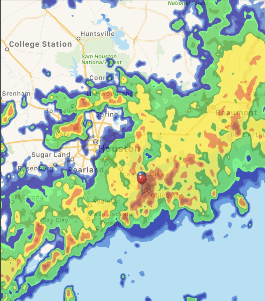 monitoring weather conditions Galveston