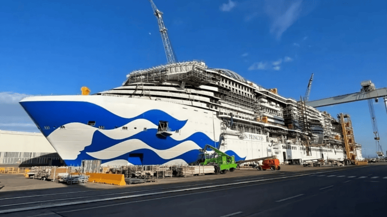 sun princess construction delays at the ship yard